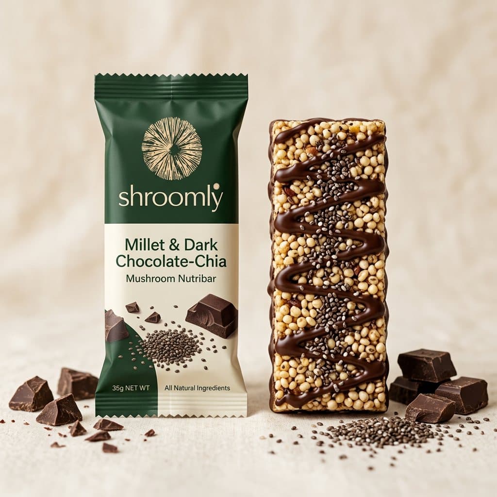 Millet & Dark Chocolate-Chia Mushroom Nutribar