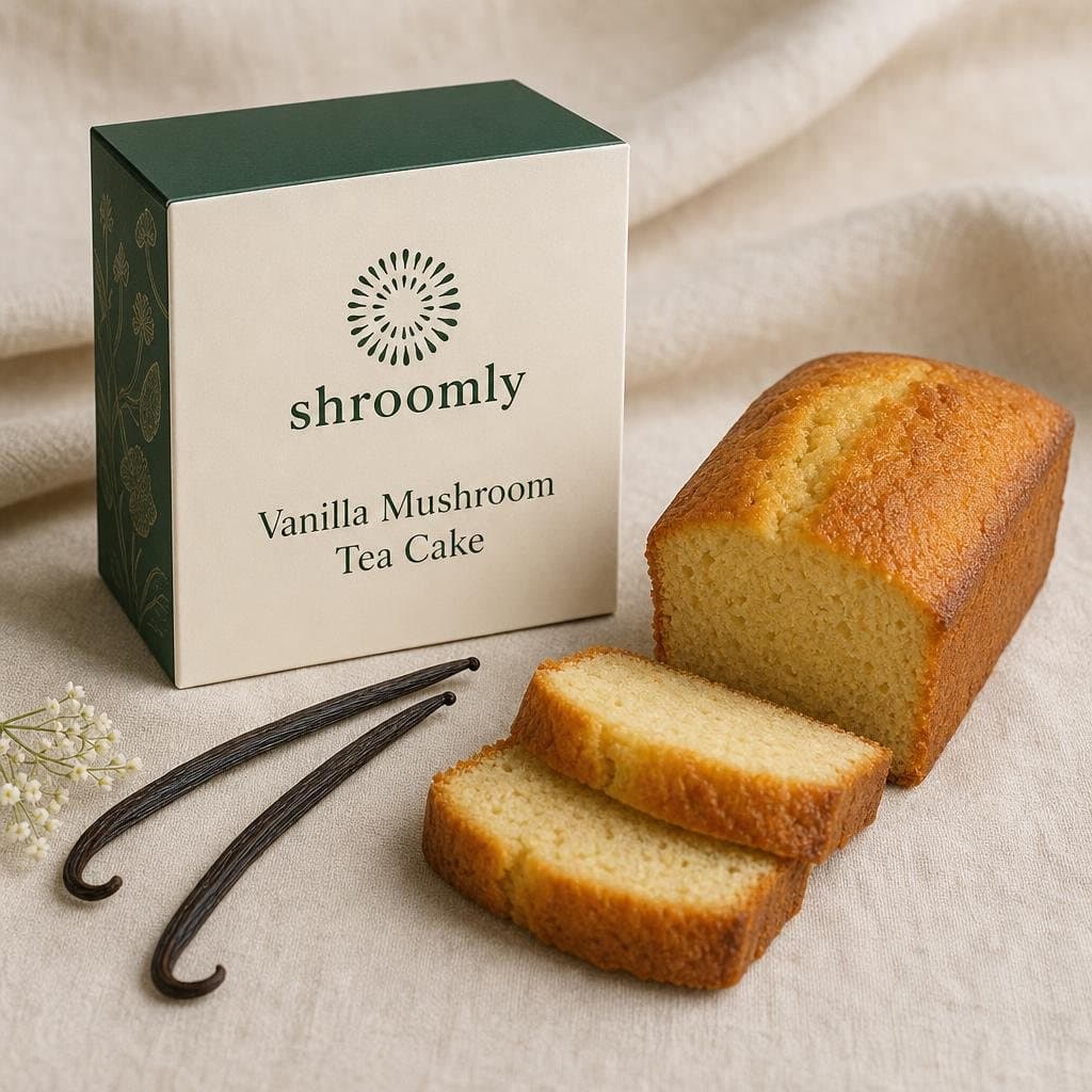 Vanilla Mushroom Tea Cake