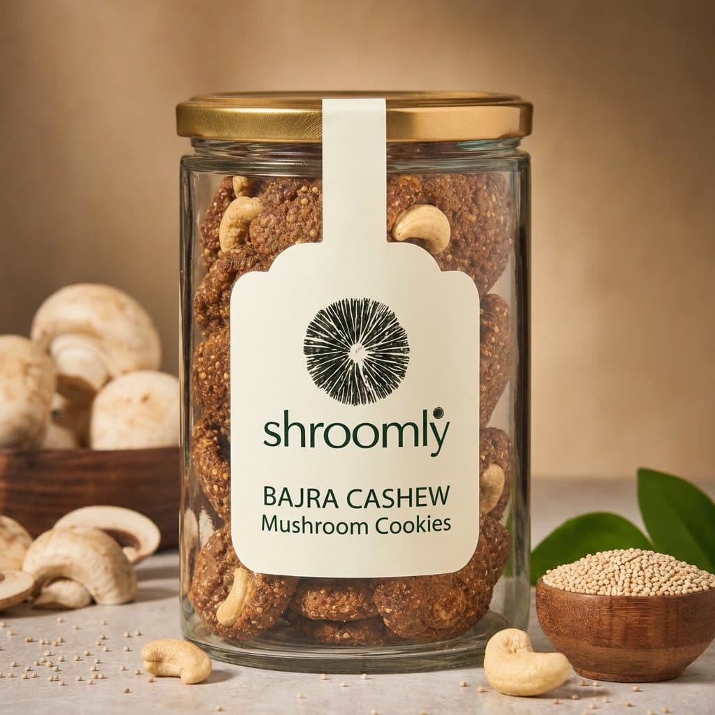 Bajra Cashew Mushroom Cookies