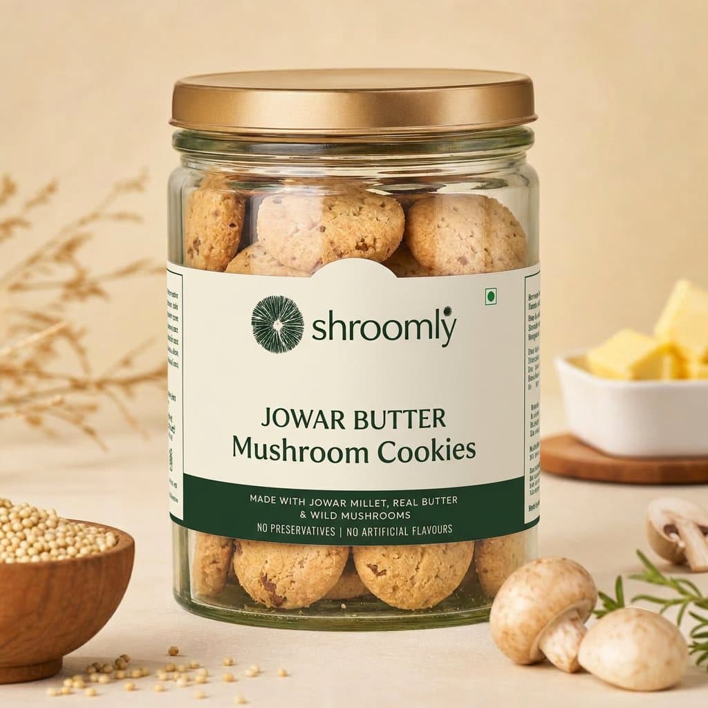 Jowar Butter Mushroom Cookies